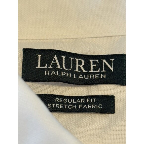 Lauren Ralph Lauren Mens White Button Down Long Sleeve Shirt XL 17 1/2 32/33 - Picture 3 of 12